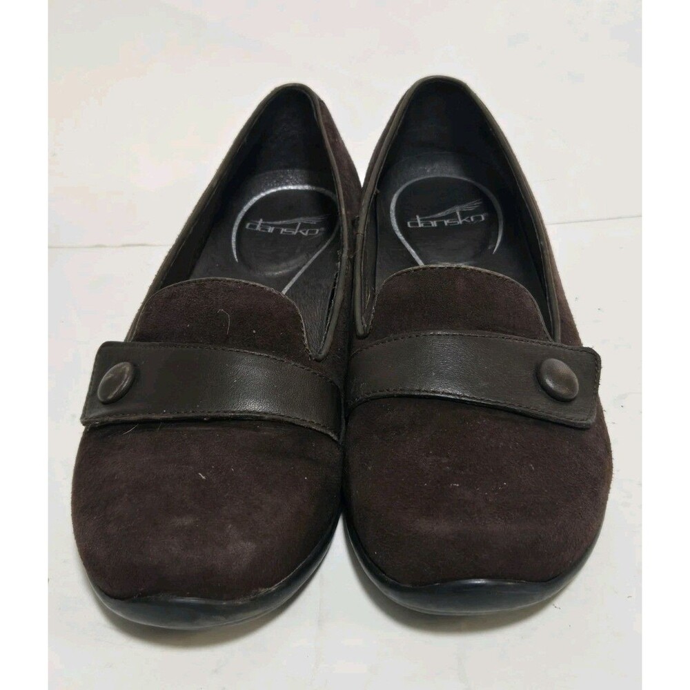 Dansko Shoes Womens EU 38 US 8 Brown Suede Leather Slip On Loafers Olena Comfort - Picture 3 of 7